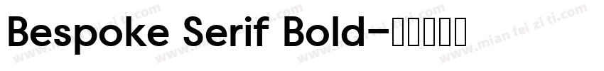 Bespoke Serif Bold字体转换